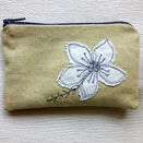 Floral Yellow Linen Coin Purse additional 3