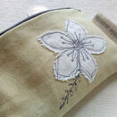 Floral Yellow Linen Coin Purse additional 1