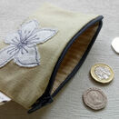 Floral Yellow Linen Coin Purse additional 2