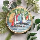 "Sail Boats" Linen Panel Embroidery Pattern additional 5
