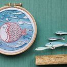 Mini Hoop Art Hand Embroidery Kit - Puffa fish additional 3
