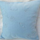 'Shell Seekers' Blue Embroidered Cushion additional 1
