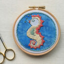 Mini Hoop Art Hand Embroidery Kit: Seahorse additional 4