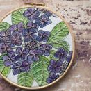 Hydrangea Flowers Hoop Art Hand Embroidery Kit additional 4