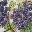 Hydrangea Flower Panel Embroidery Pattern Design additional 3