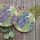 Hydrangea Flower Panel Embroidery Pattern Design additional 2