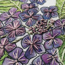 Hydrangea Flower Panel Embroidery Pattern Design additional 5