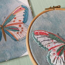Butterfly Linen Embroidery Pattern Design additional 4