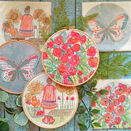 Butterfly Linen Embroidery Pattern Design additional 5