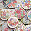Botanical Linen Embroidery Pattern Offer 3 for £27 - Surprise Designs additional 1