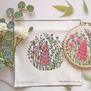 Foxglove Flower Linen Embroidery Pattern Design additional 1
