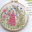 Foxglove Flower Linen Embroidery Pattern Design additional 2