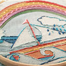 "I am not Afraid of Storms" Rainbow Linen Embroidery pattern - charity fund raiser - additional 5