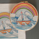 "I am not Afraid of Storms" Rainbow Linen Embroidery pattern - charity fund raiser - additional 3