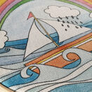 "I am not Afraid of Storms" Rainbow Linen Embroidery pattern - charity fund raiser - additional 2