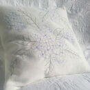 'Hydrangea' Floral Embroidered Cushion additional 1