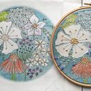 Cosmos Flower Hand Embroidery Pattern Design additional 4