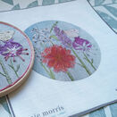 Lavender and Butterfly Linen Embroidery Pattern Design additional 6