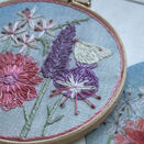 Lavender and Butterfly Linen Embroidery Pattern Design additional 8