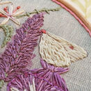 Lavender and Butterfly Linen Embroidery Pattern Design additional 4