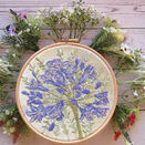 Agapanthus Flower Hand Embroidery Pattern Design additional 1