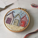 Mini Hoop Hand Embroidery Kit - Beach Huts additional 7