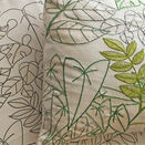 Linen Leafy Embroidery Pattern For Cushion Cover additional 1