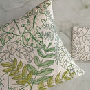Linen Leafy Embroidery Pattern For Cushion Cover additional 5