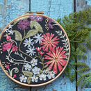 Midnight Blooms Flower Embroidery Pattern Design additional 1