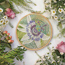 Passionflower Hand Embroidery Pattern Design additional 2
