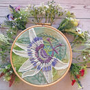 Passionflower Hand Embroidery Pattern Design additional 5