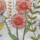 Botanical Bluetit Embroidery Pattern For Cushion Cover additional 6