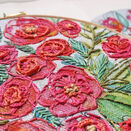 Roses Floral Embroidery Pattern Linen Panel Design additional 11