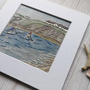 'Paddleboarders in Thurlestone' Linen Embroidery Pattern additional 10