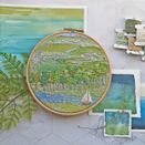 'Sailing along the Estuary' Embroidery Pattern On Linen additional 2