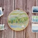 'Sailing along the Estuary' Embroidery Pattern On Linen additional 4