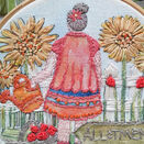 Sunflower Girl Linen Embroidery Pattern Design additional 4