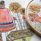 Sunflower Girl Linen Embroidery Pattern Design additional 6