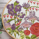 *NEW* Bleeding Hearts Floral Embroidery Pattern Panel -dicentra- additional 2