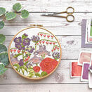 *NEW* Bleeding Hearts Embroidery Pattern Panel -dicentra- additional 1