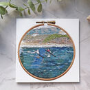 Paddleboarders printed embroidery card additional 5