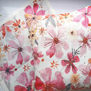 Pink Botanical Watercolour Embroidery Pattern For Cushion Cover additional 1