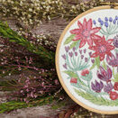 Cyclamen Floral Hoop Art Hand Embroidery Kit additional 3