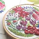 Cyclamen Floral Hoop Art Hand Embroidery Kit additional 5