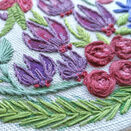 Cyclamen Floral Hoop Art Hand Embroidery Kit additional 7