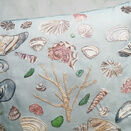 Shell Cushion Embroidery Panel in blue additional 4