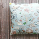 Shell Cushion Embroidery Panel in blue additional 10