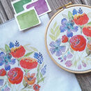 Poppies Floral Hand Embroidery Kit additional 3