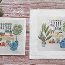 *NEW* 'The Potting Shed' Luxury linen mix Embroidery Panel additional 1