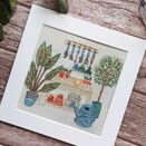 *NEW* 'The Potting Shed' Luxury linen mix Embroidery Panel additional 5
